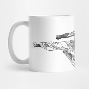 Side Kick Martial Arts Geometric Sketch Art Mug